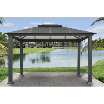 Paragon Outdoor Santa Monica Hard Top Gazebo - Multiple Sizes